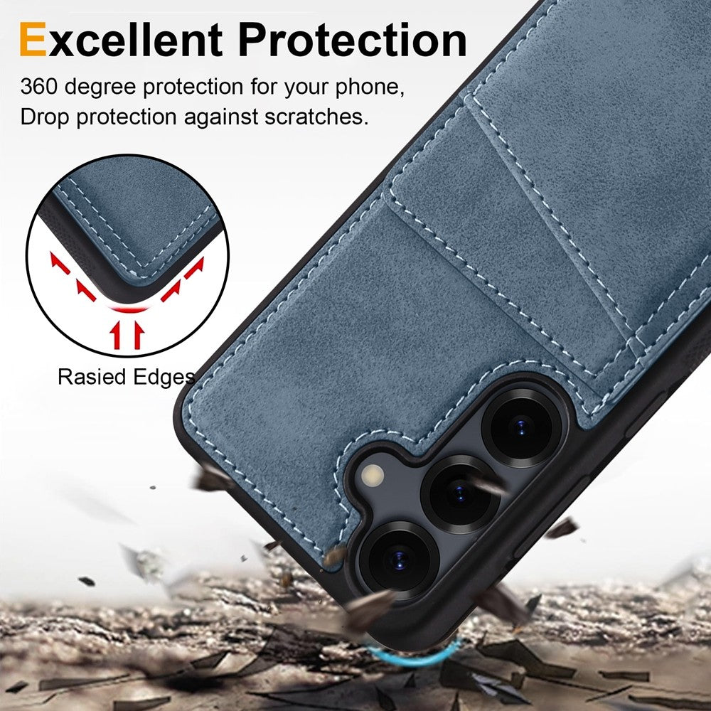 Samsung Galaxy A56 5G Premium Leather Wallet Card Holder Back Cover with Stitching & Camera Protection