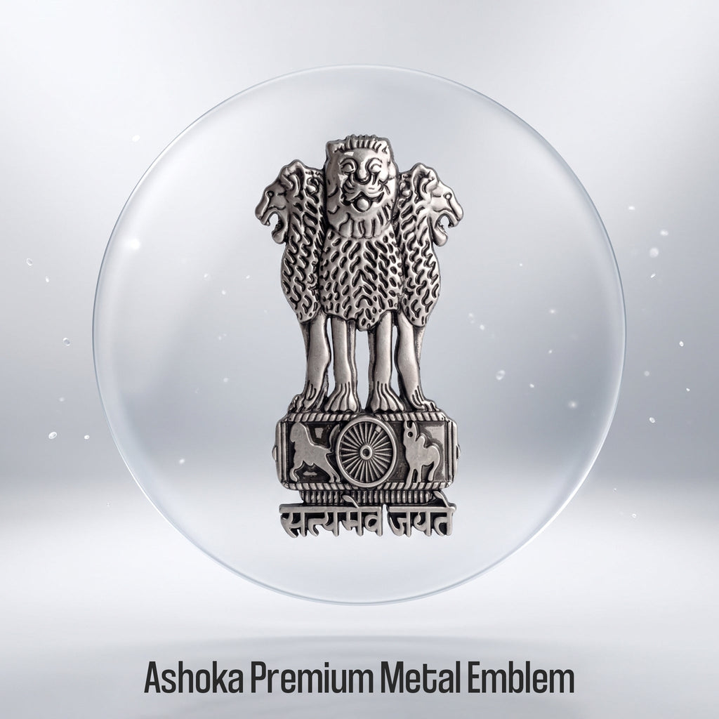 POCO X7 5G Compatible Satyamev Jayate 3D Metal Emblem Sticker