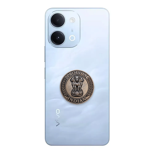 Vivo T5 Lite 5G Compatible Satyamev Jayate 3D Metal Emblem Sticker